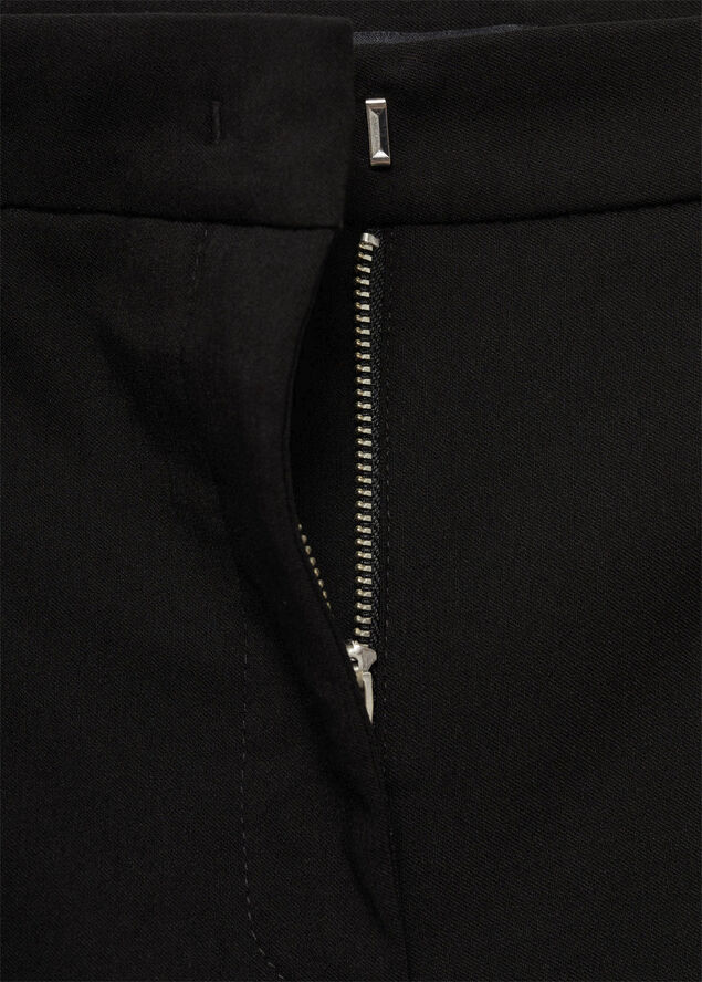 MANGO Cropped slim-fit trousers Black