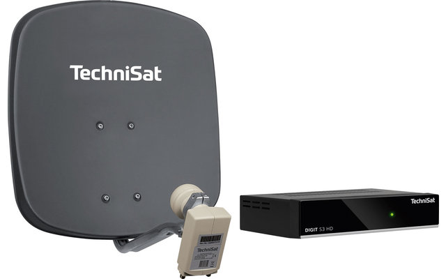 Technisat Set DigiDish 45 Sat-Antenne (Twin-LNB) mit Digit S3 HD SAT-Receiver