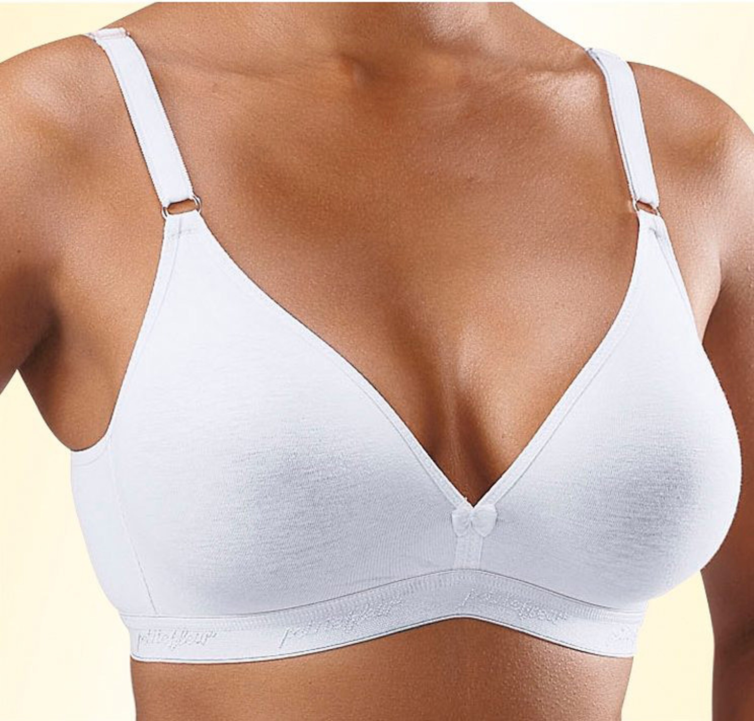 petite fleur Bralette-BH in 2xweiß+1xrosa