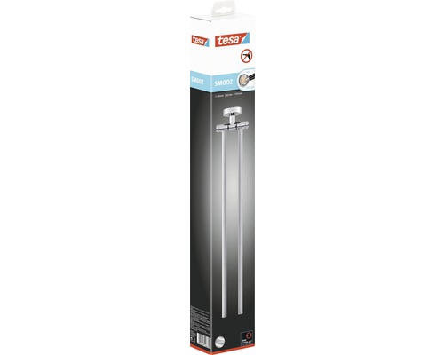 tesa SMOOZ 2-armige handdoekhouder, chroom