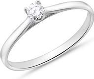 14 karaat witgouden verlovingsring met Diamant