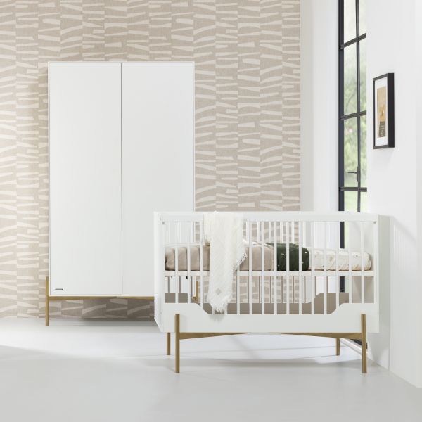 Kidsmill Boutique Babybed Wit / Brass 60 x 120 cm