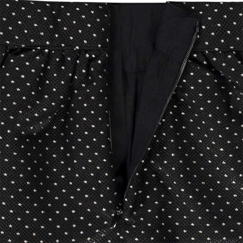Jupe en jacquard imprimé étoiles lurexées pour fille - Noir
