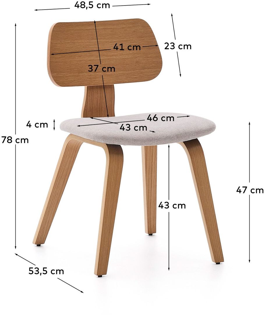 Kave Home   Gena Beklede Eetkamerstoel