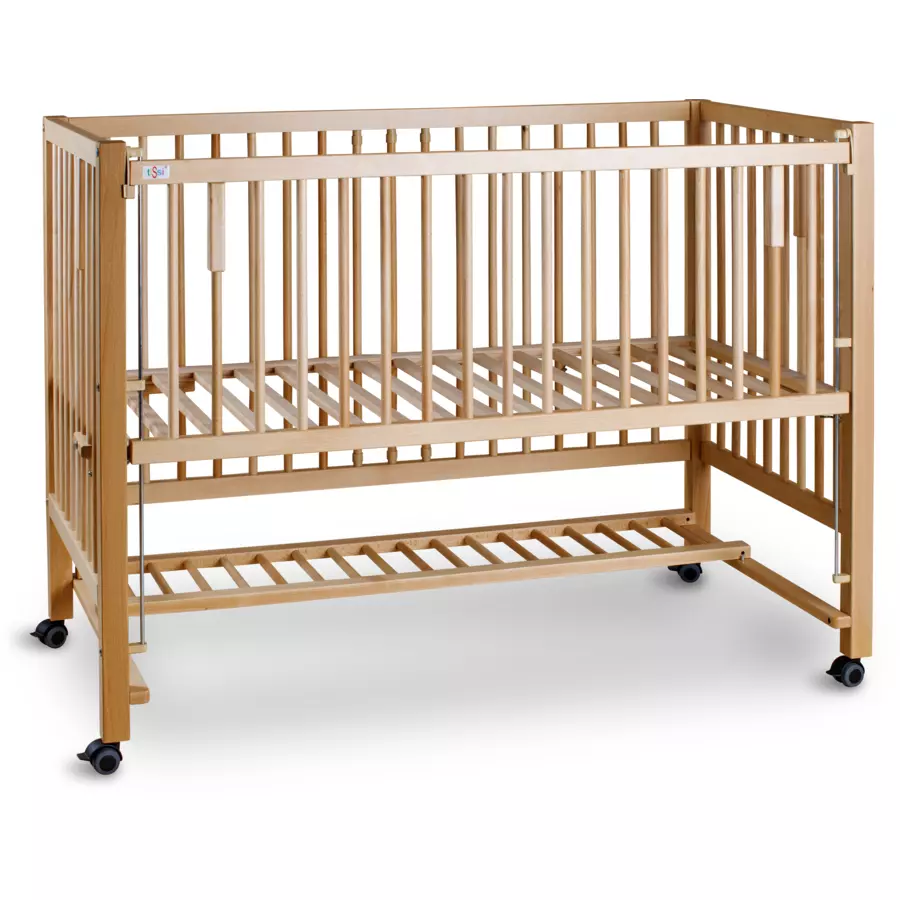 tiSsi® XXL Beistellbett  Kinderbett Hajo 60 x 120 cm natur