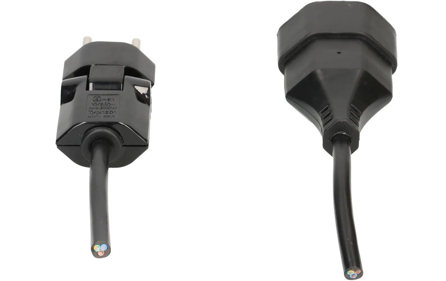 Verlängerungskabel 10 m T13 - T12 Clip-Clap, SchwarzTD-Verlängerung 10 m mit Clip-Clap-Stecker