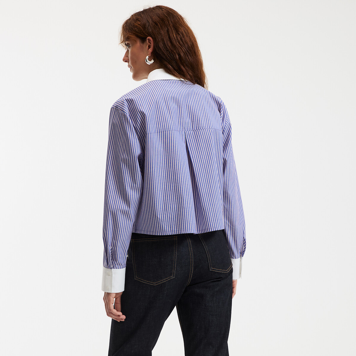 COLEÇÕES LA REDOUTE<br>Camisa listrada curta e folgada