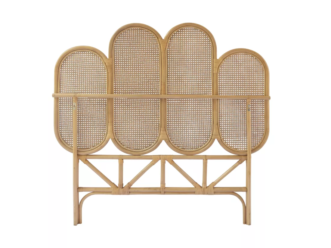 Tête de lit 140 cm - Cannage de rotin - Naturel - NILOMI