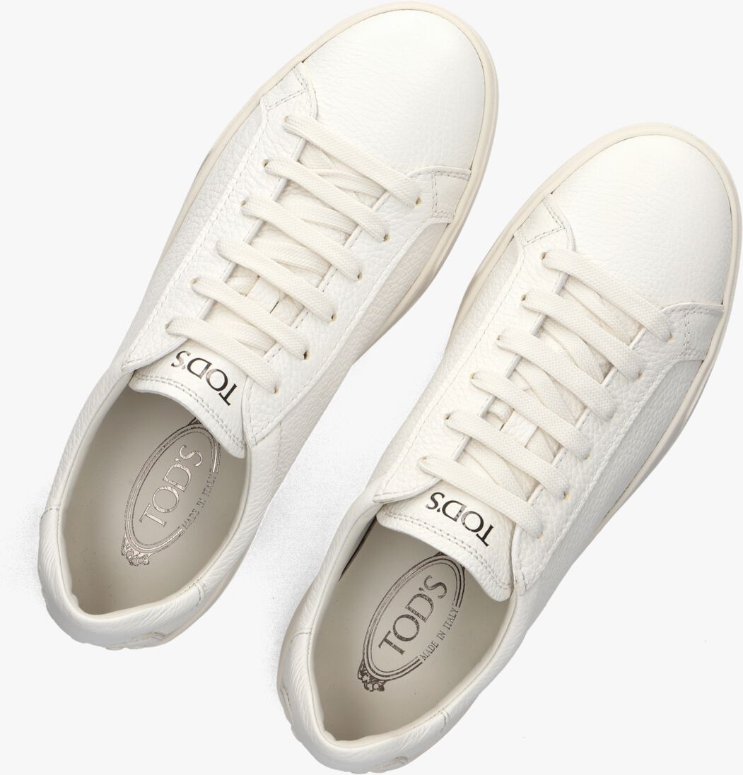 witte tod's lage sneakers allacciata cassetta 04l