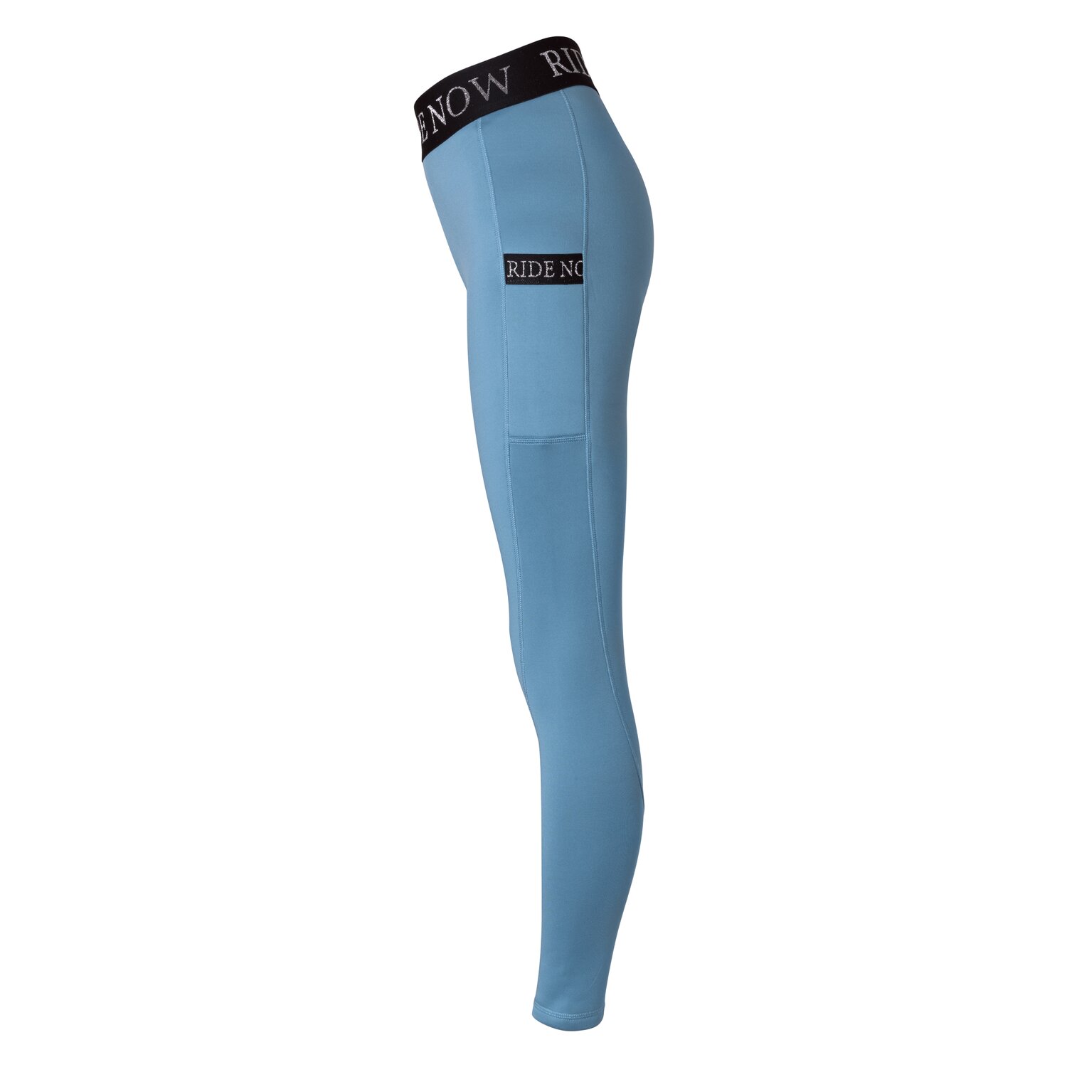 RIDE now Thermo-Reitleggings Grip-Halbbesatz  - sky blue
