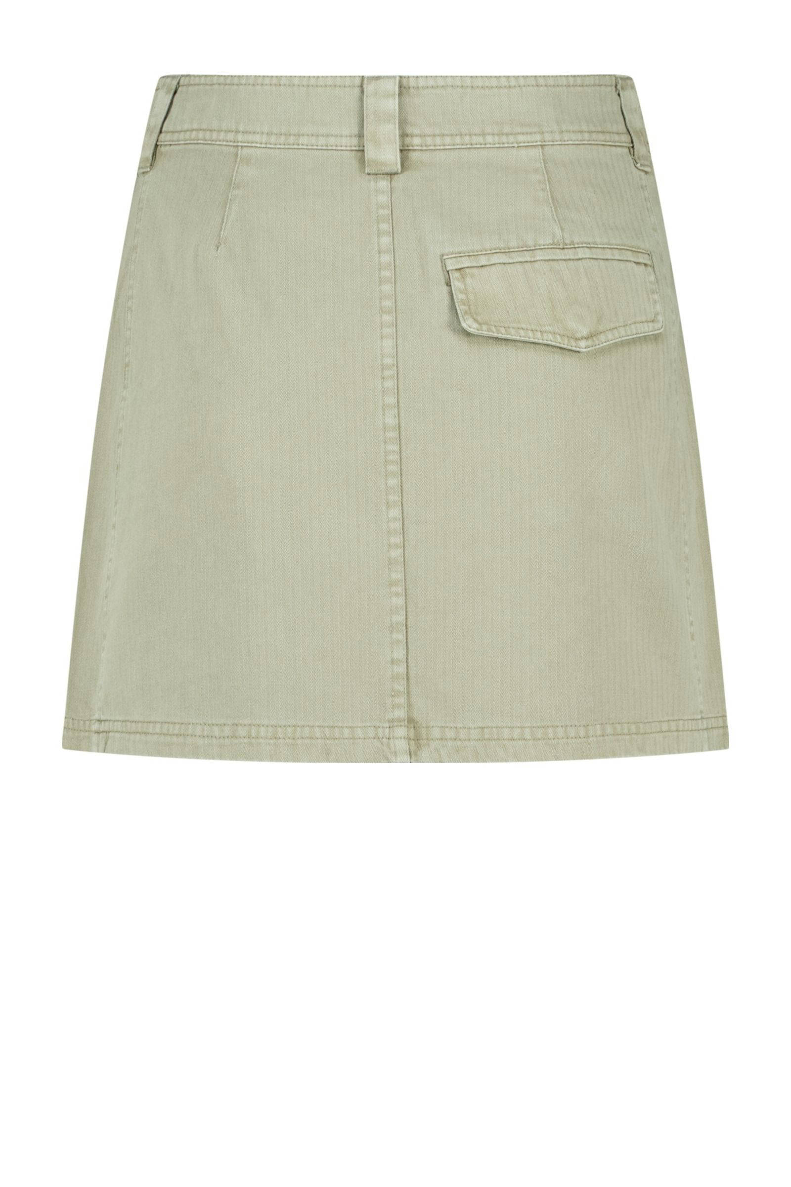 America Today denim midi rok lichtgroen