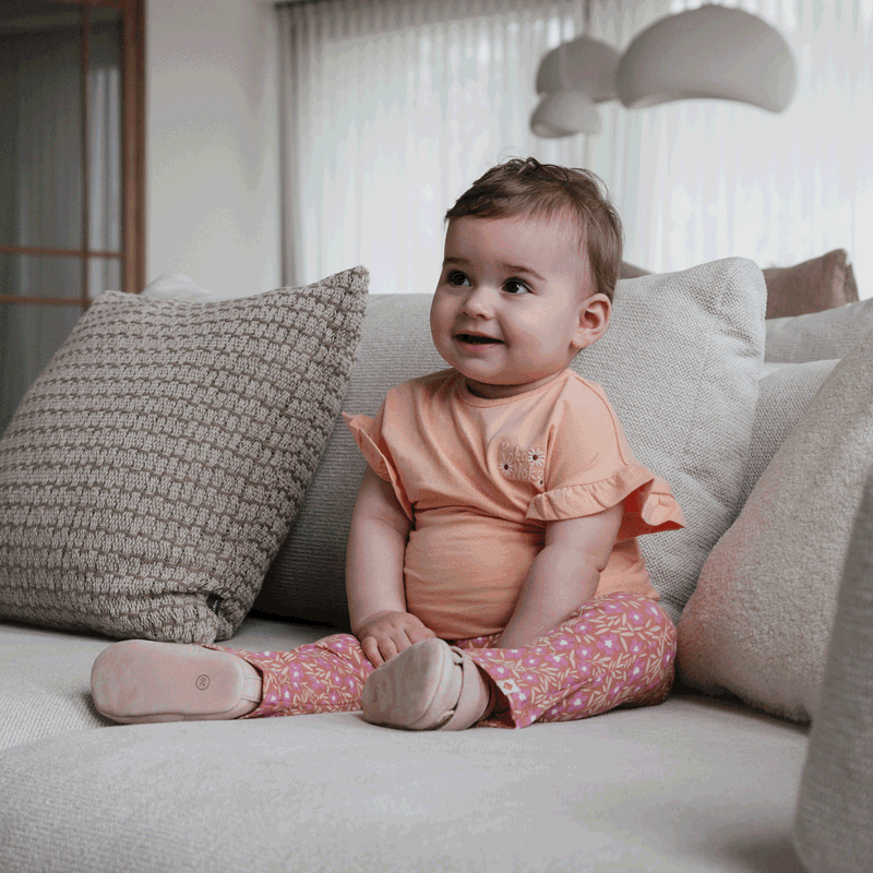 Shoesme Newborn rosa Pantoffel Klettverschluss