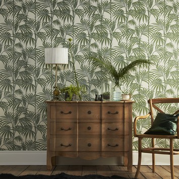 Vliesbehang honolulu groen (dessin 32-969)