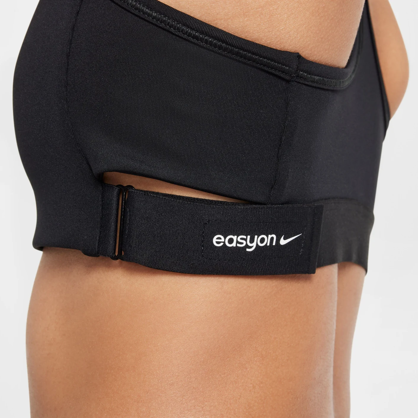 Nike Swoosh EasyOn Sportbeha Meisjes Zwart Wit