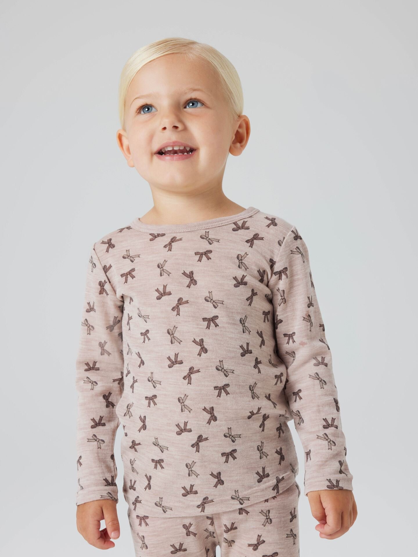 Wang Wool Rib Long Sleeve Top All Over Print