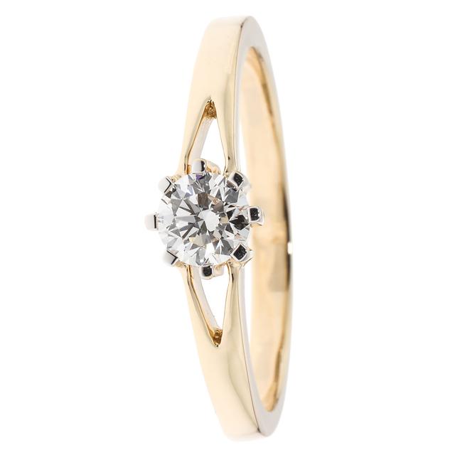 Brillant-Ring, feines Weiß, 0,50 ct, Gold 585 poliert