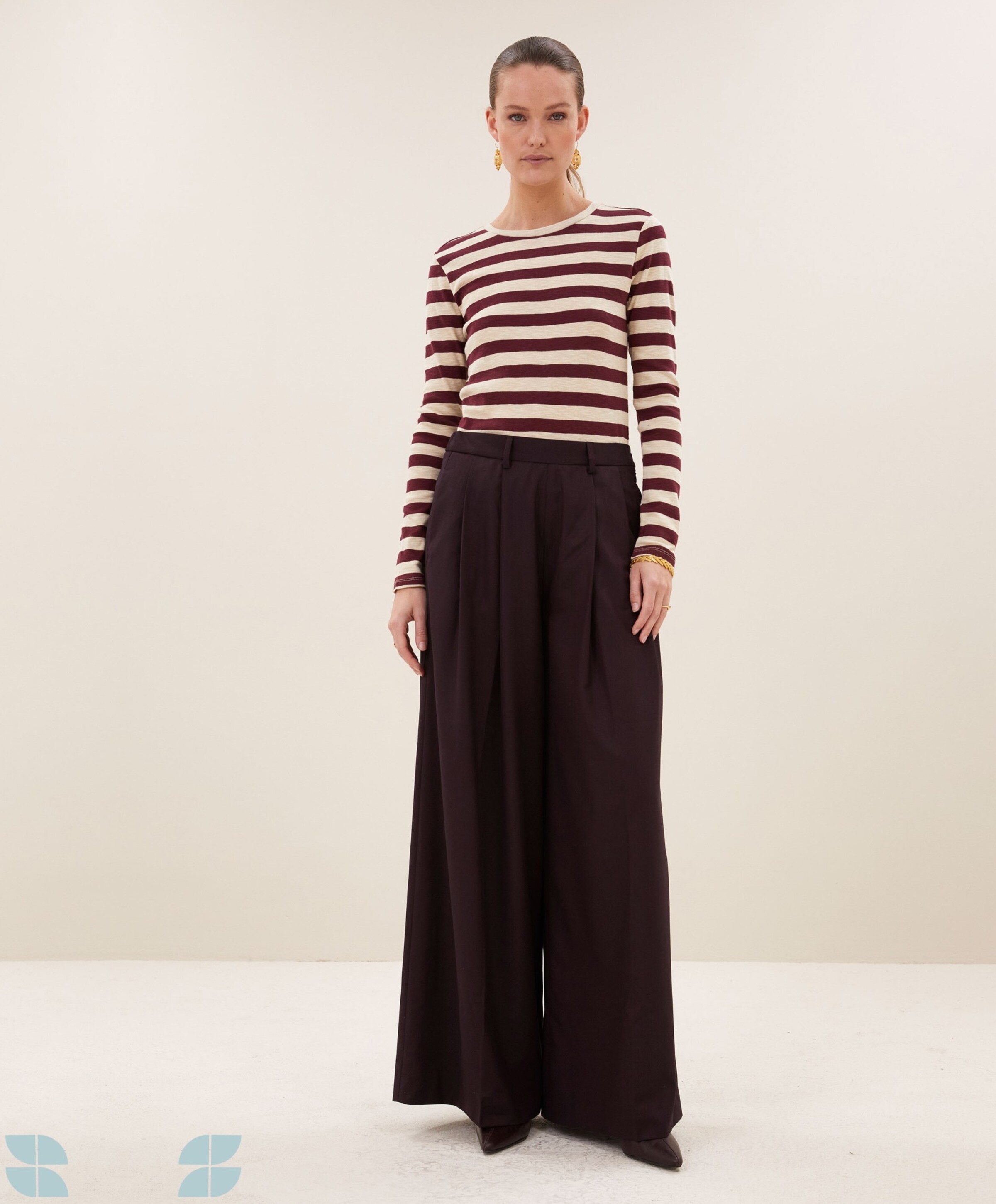by-bar Dames longsleeve bordeaux