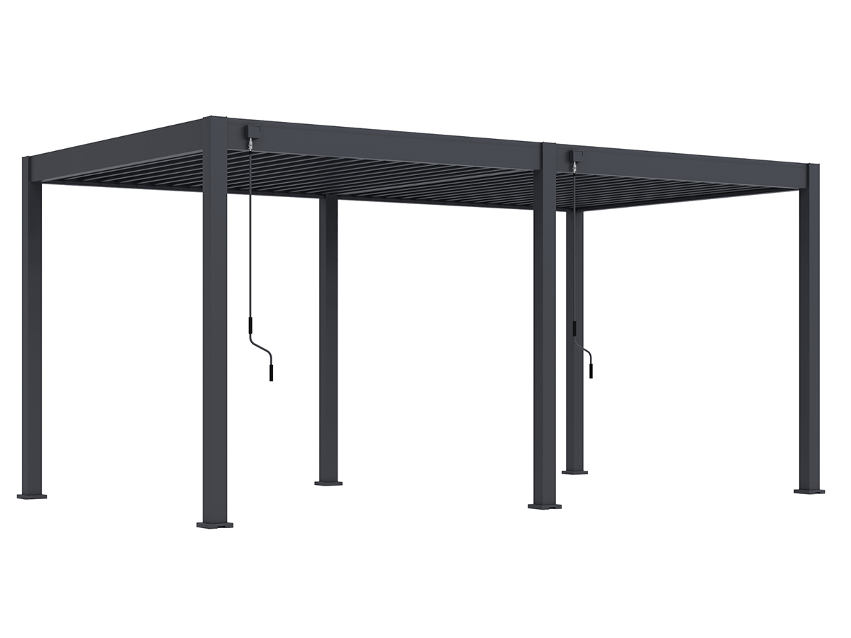 Orion Premium 360x720cm elektrische LED overkapping - antraciet