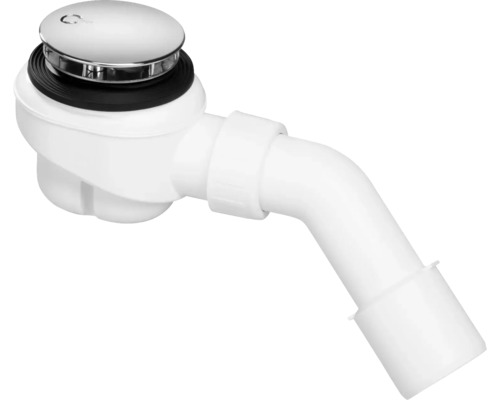 Viega Domoplex verchroomde doucheafvoer, 45° uitloop, afvoergat 52 mm, 6928 126582