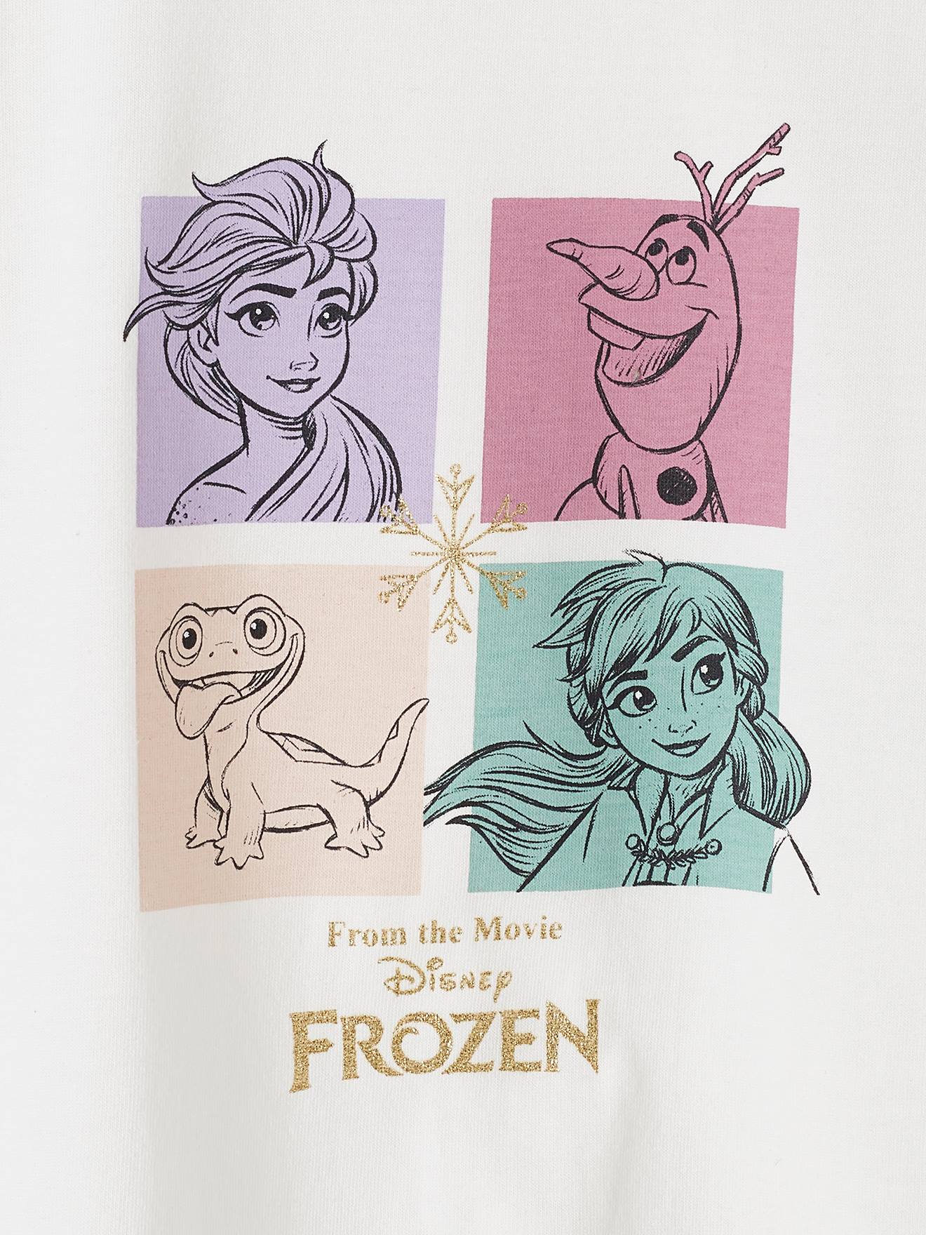 Camiseta de manga comprida DS® Frozen 2 para meninas, cor crua