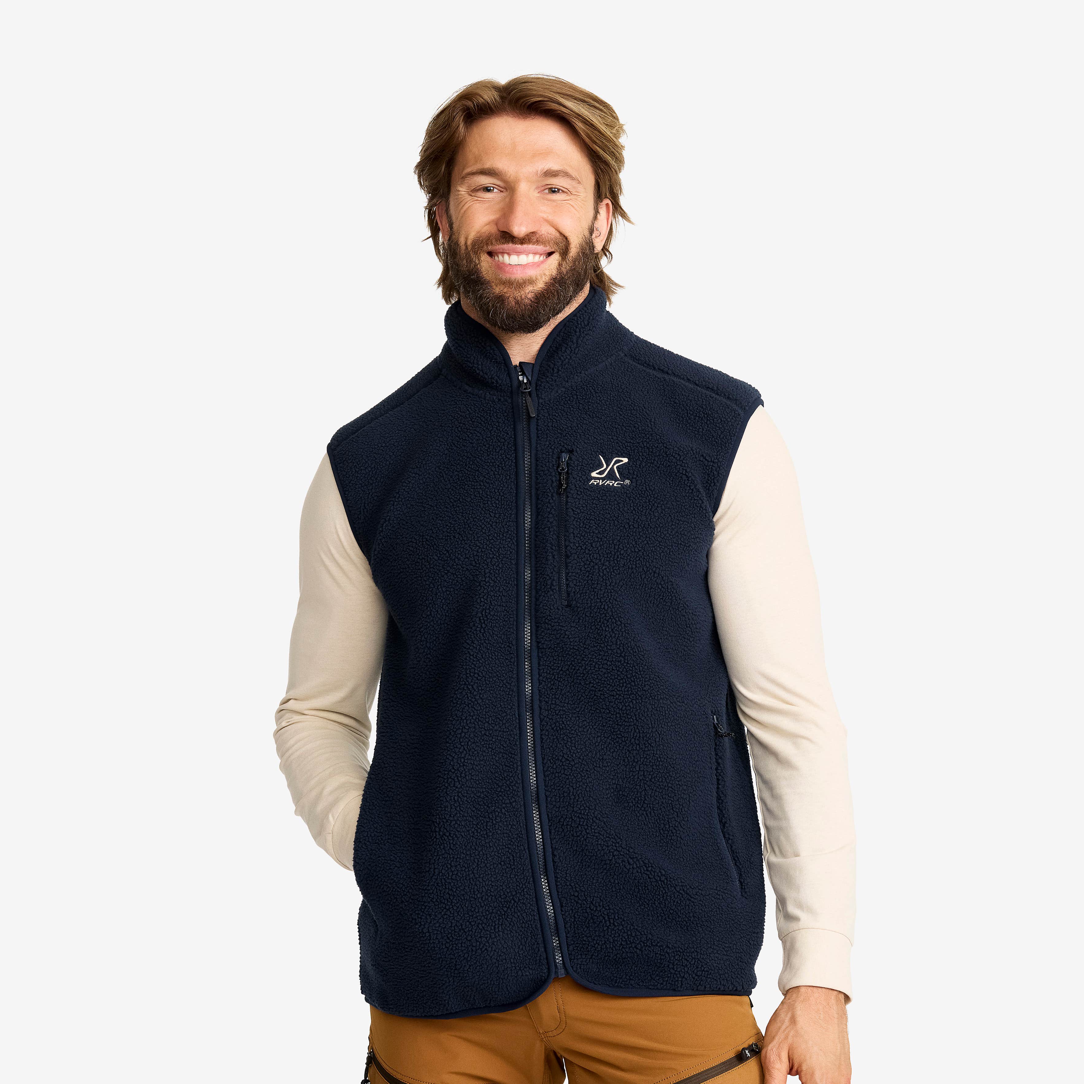 Canyon Full-zip Pile Fleece Vest Herre Navy
