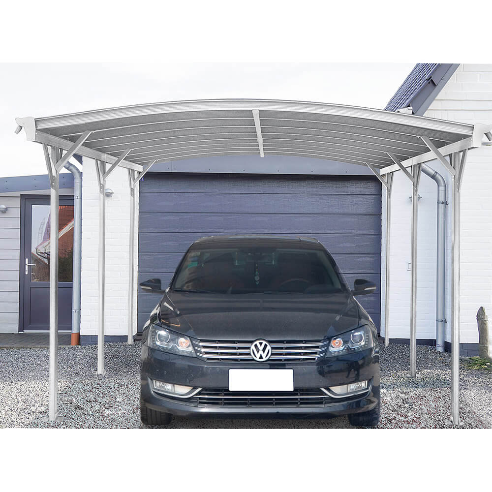 Home Deluxe - Design Carport - FALO, Wit - Afmetingen: 505 x 300 x 226 / 240 cm - incl. montagemateriaal | Carport, Garage, Overkapping