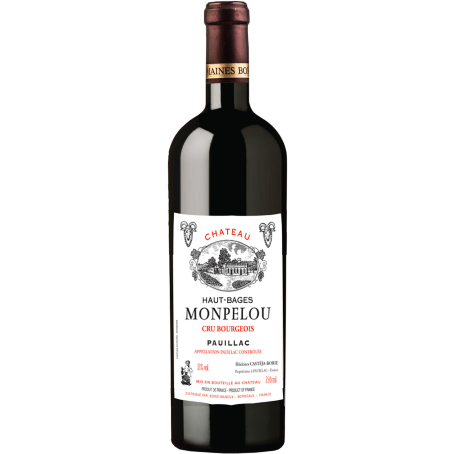 Magnum Pauillac AOC Château Haut Bages Monpelou Borie Manoux -150cl