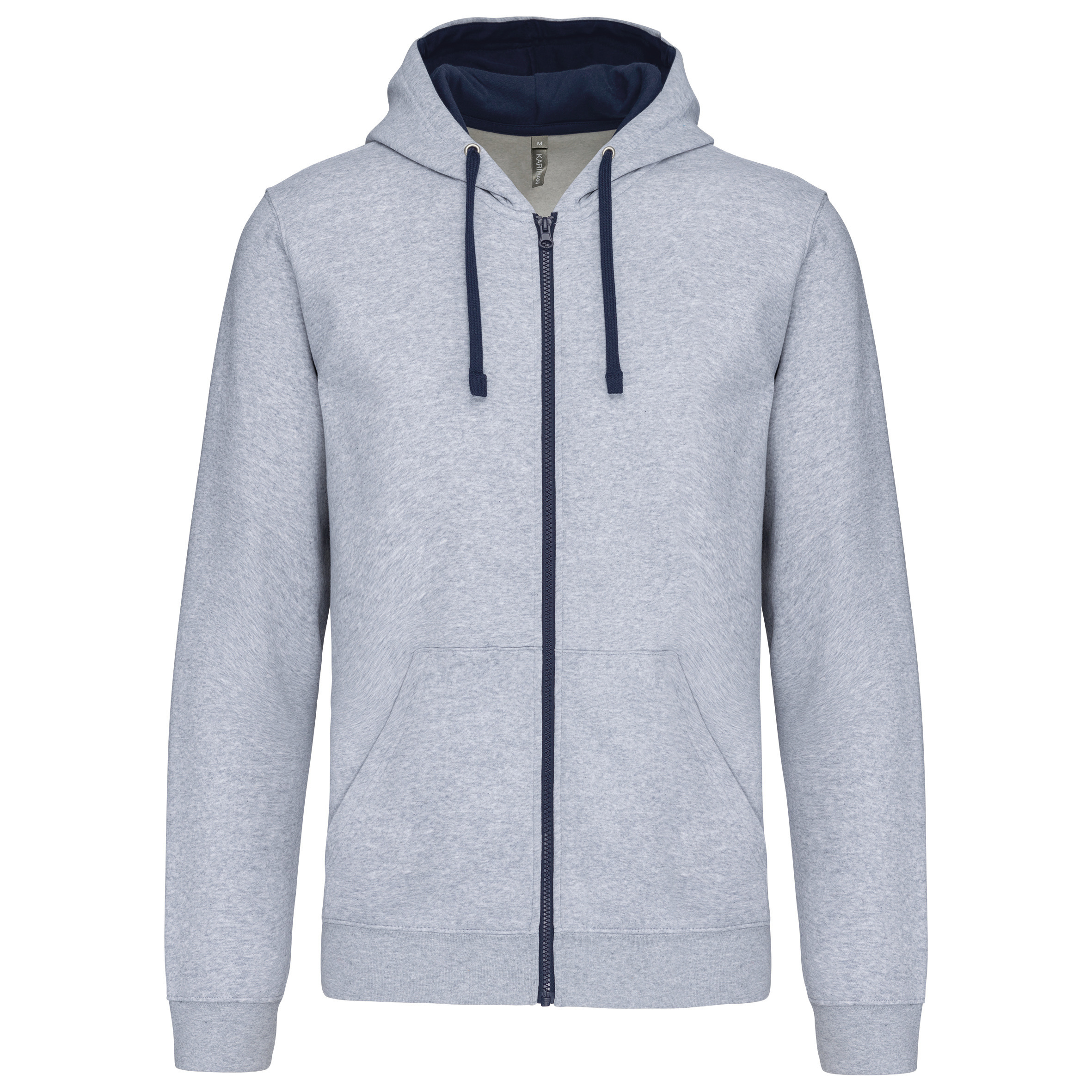 Kariban K466 - Sweat-shirt zippé capuche contrastée
