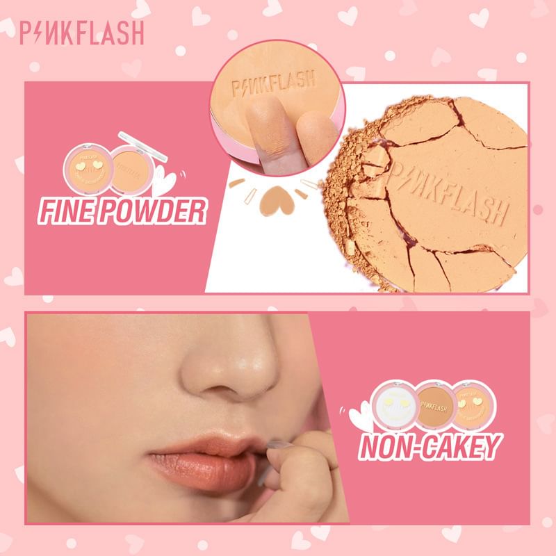 PINKFLASH - Lasting Matte Pressed Powder - 3 kleuren