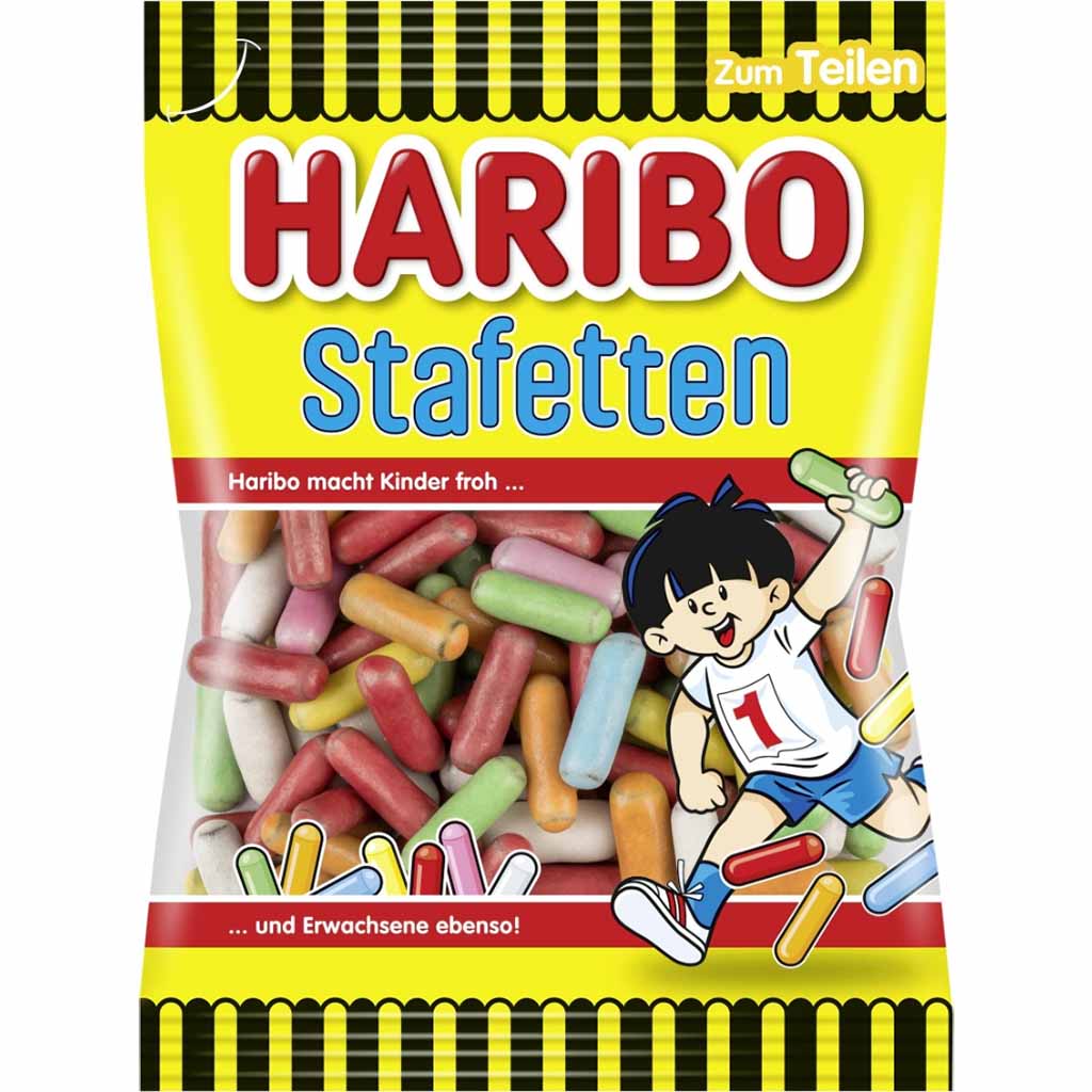 Haribo Stafetten Lakritz Dragees 160g MHD:30.9.25