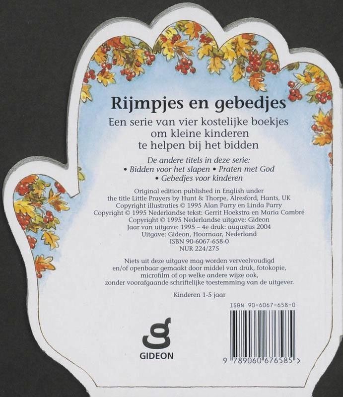 Rijmpjes en Gebedjes - Boekjes voor Kinderen - Set van Vier