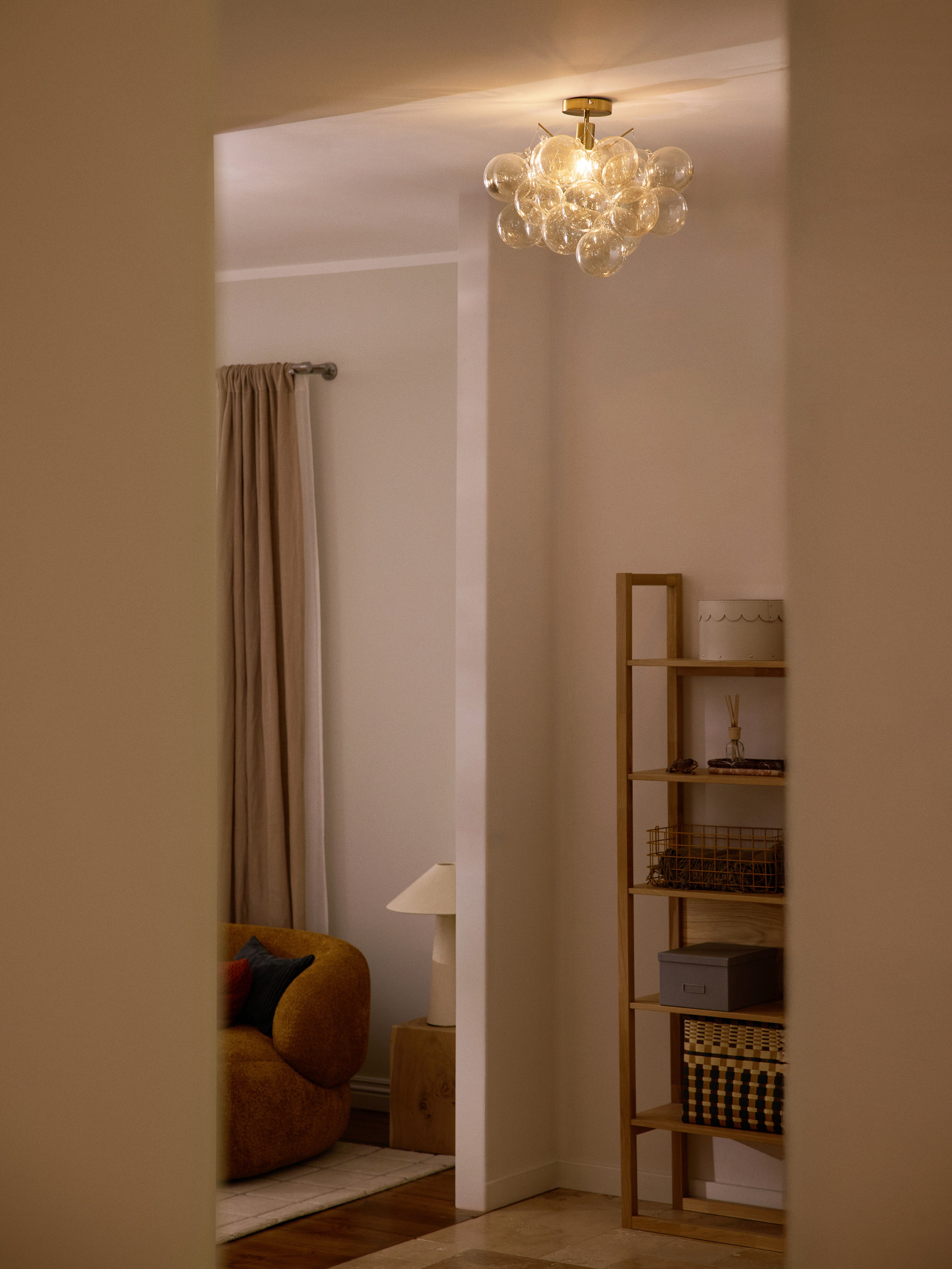 Glazen bollen plafondlamp Bubbles