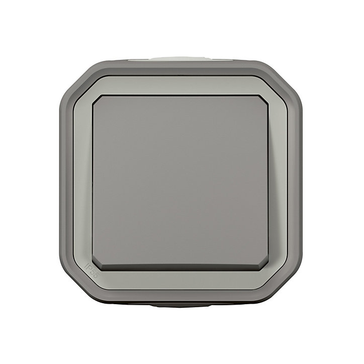 Interrupteur Legrand Plexo gris en saillie