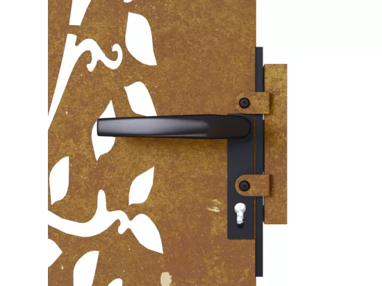 Portail de jardin 85x150 cm acier corten conception de l'arbre