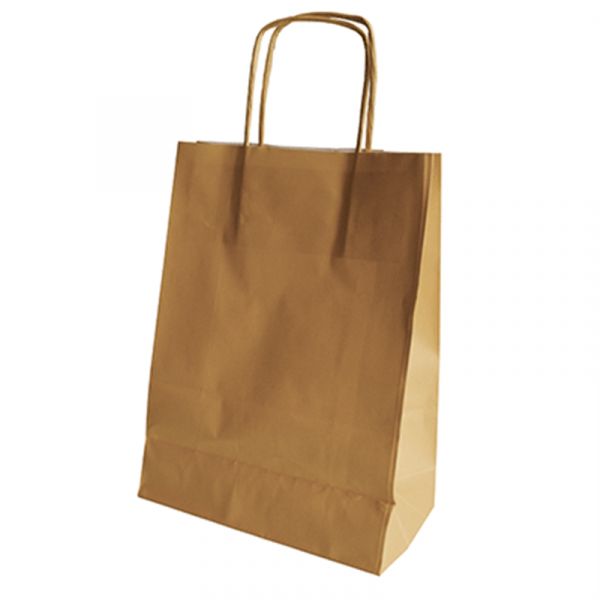Sacos de Papel Kraft Castanho 18x8x24cm 50 Un.