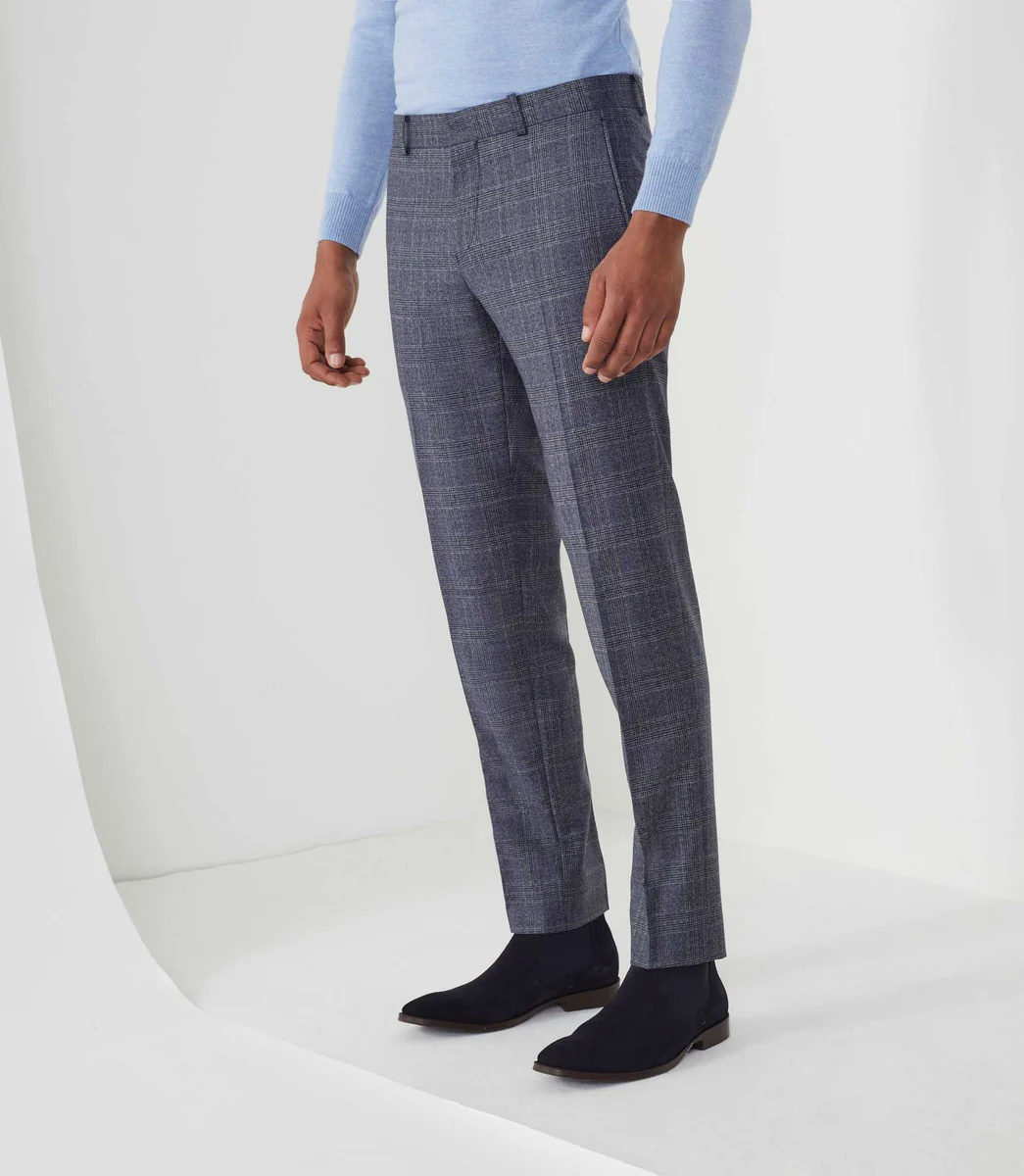Pantalon ville Prince de Galles bleu 