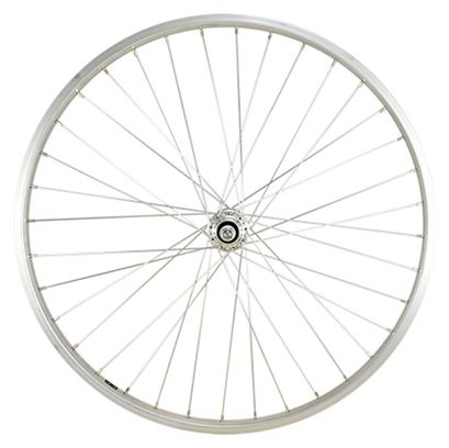 Roue vtt 26  ar ecrou. axe plein jante argent mach1.moy.miche v-brake a visser 5/6/7v 36t