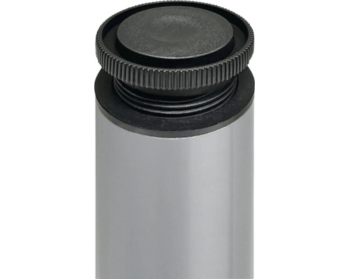 Tarrox tafelpoot, set van 4, rond, 710 Ø 60 mm, zilver