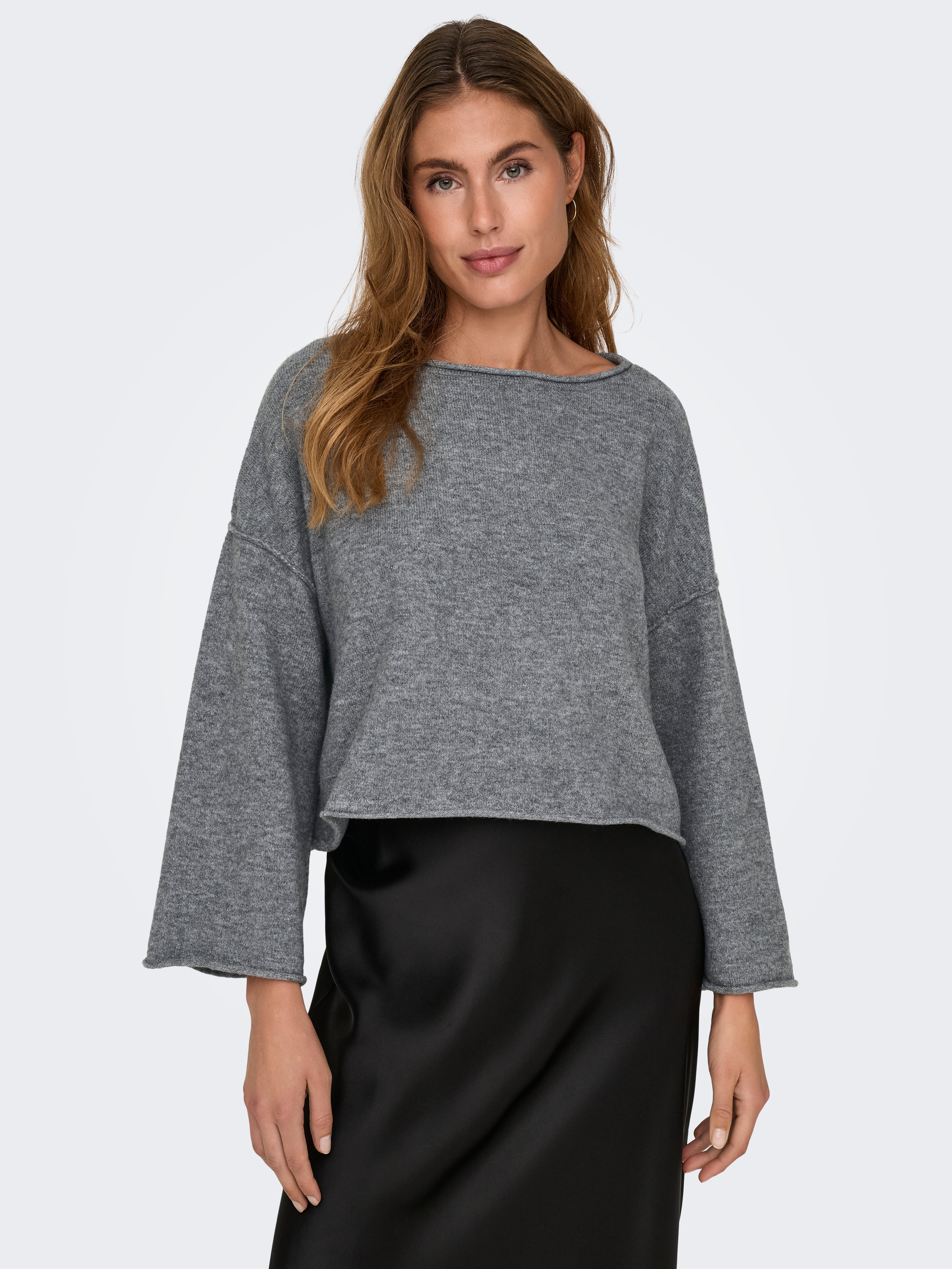 JDYRUE Strickpullover Medium Grey Melange