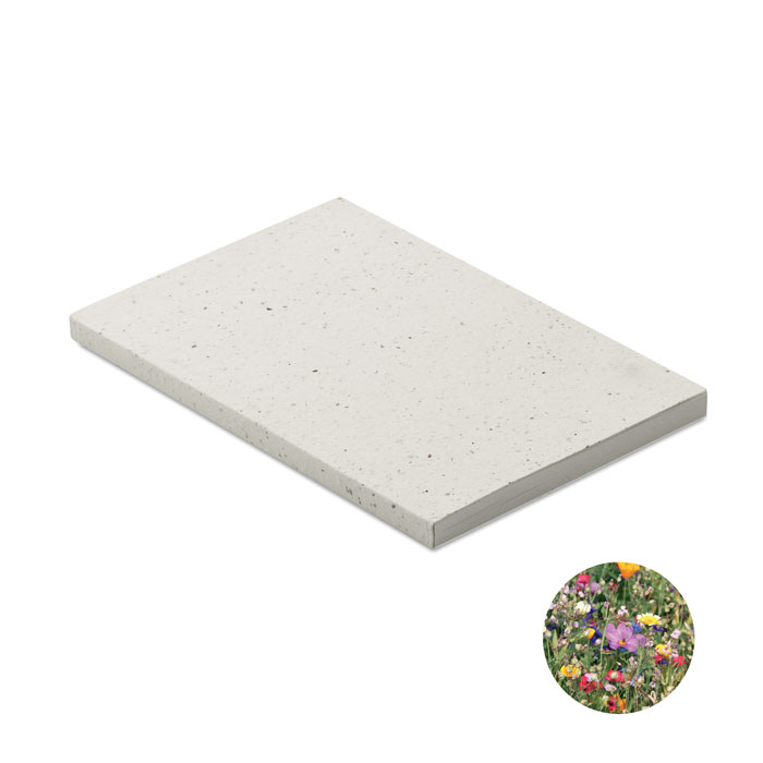 GiftRetail MO2082 - SEED BOOK Carnet A5 couv. papier semence