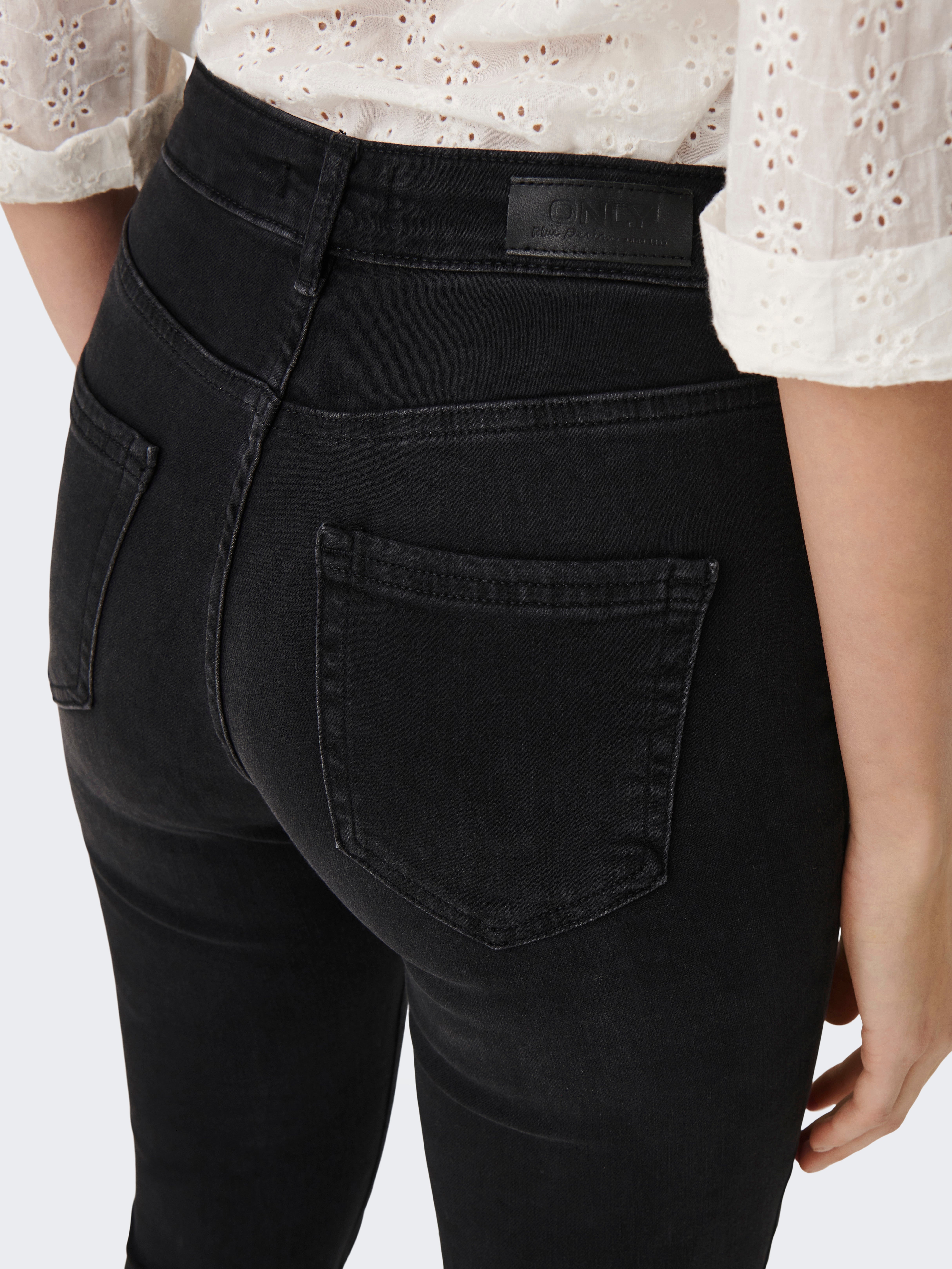 ONLBLUSH Hohe Taille Skinny Fit Jeans Washed Black