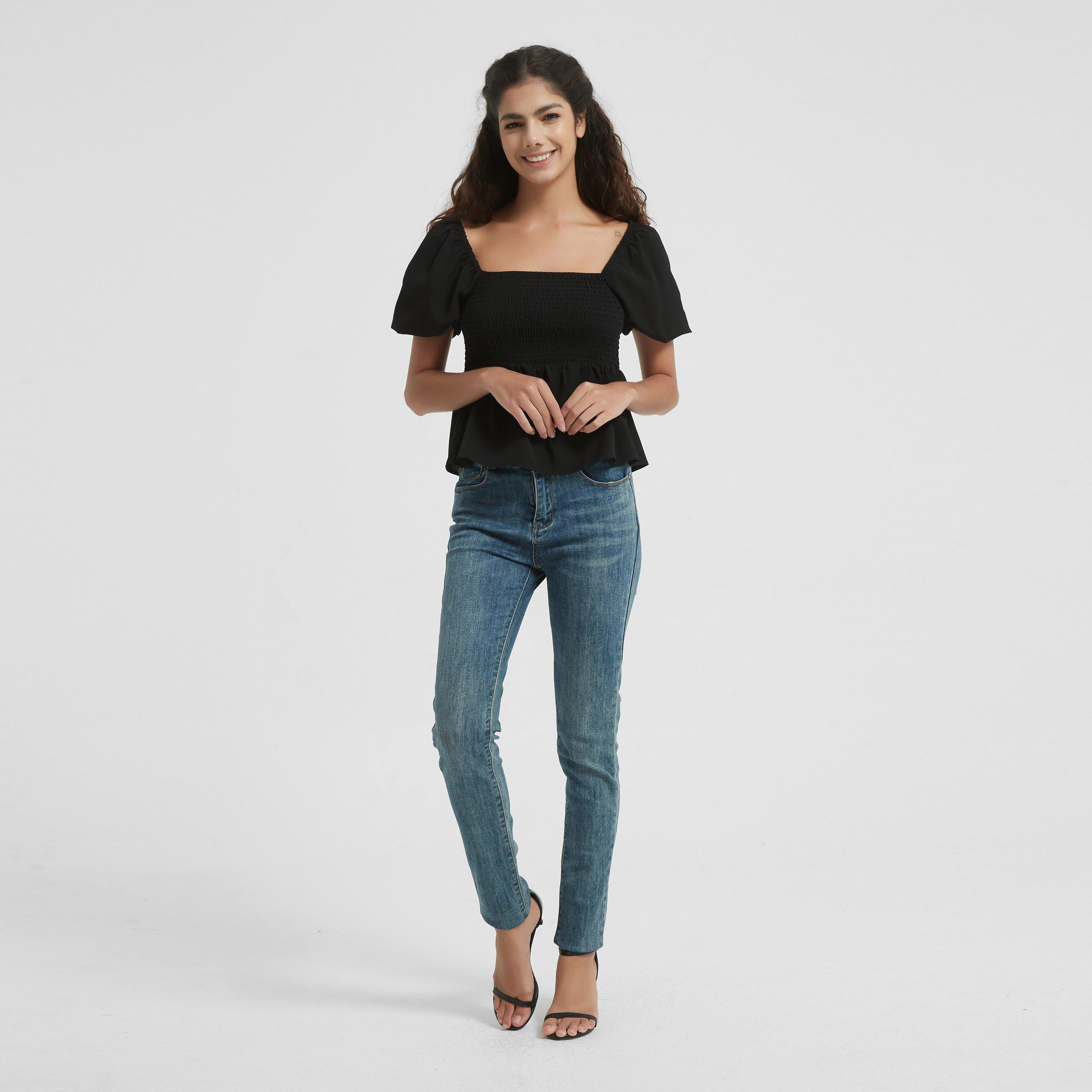 Be You Puff Sleeve Peplum Top