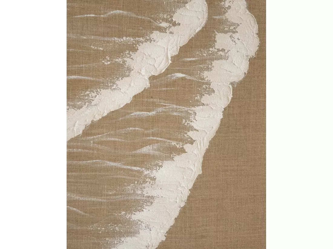 Peinture à l'huile décorative faite à la main cadre blanc 80x100cm - ADRIANA - DECOWOOD