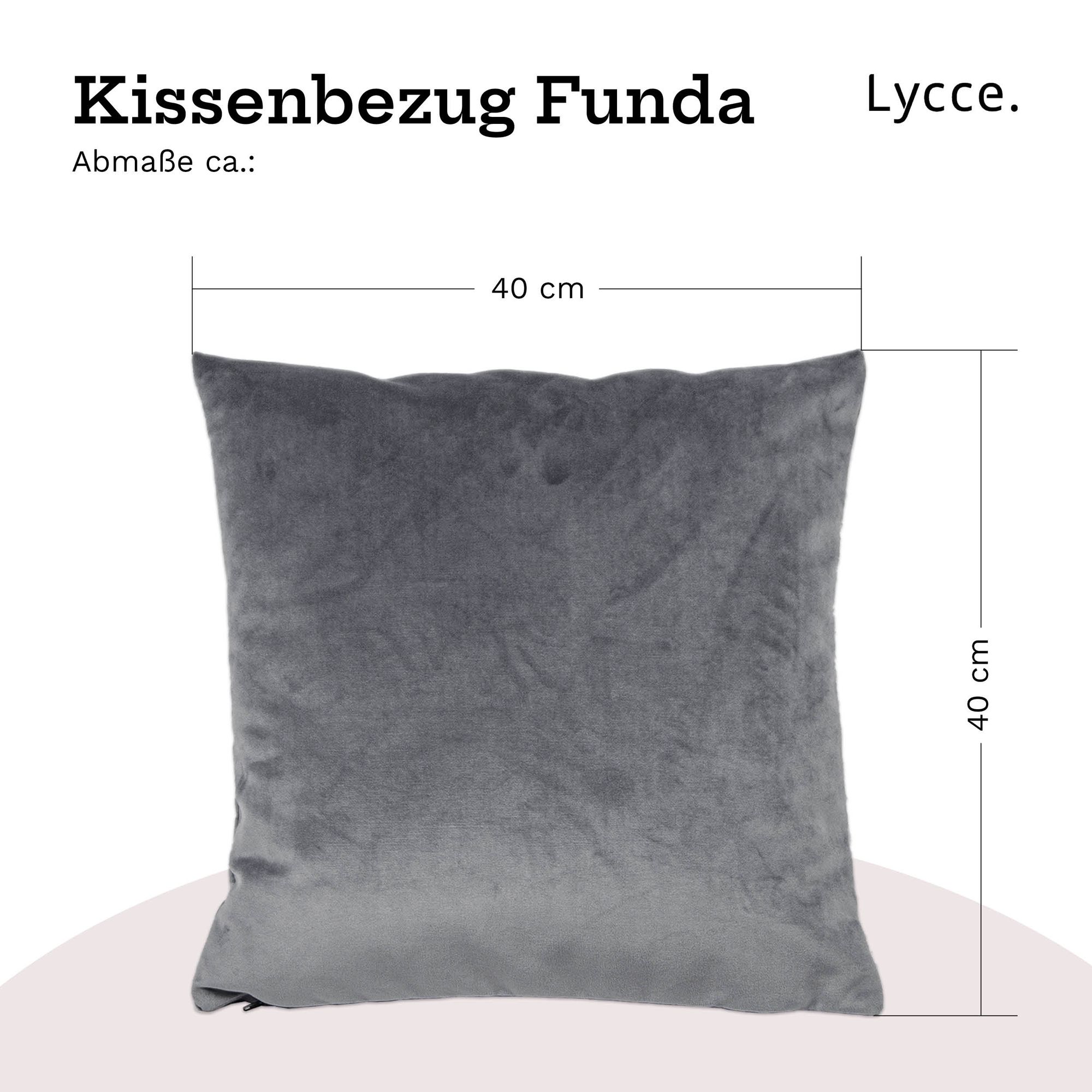 Lycce Kissenbezüge FUNDA 40x40 Retro Samt Kissenhülle Dekokissen-bezug