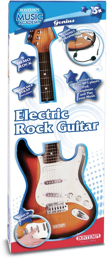 GUITARE ELECTRIQUE AVEC BANDOULIERE ET MICRO CASQUE