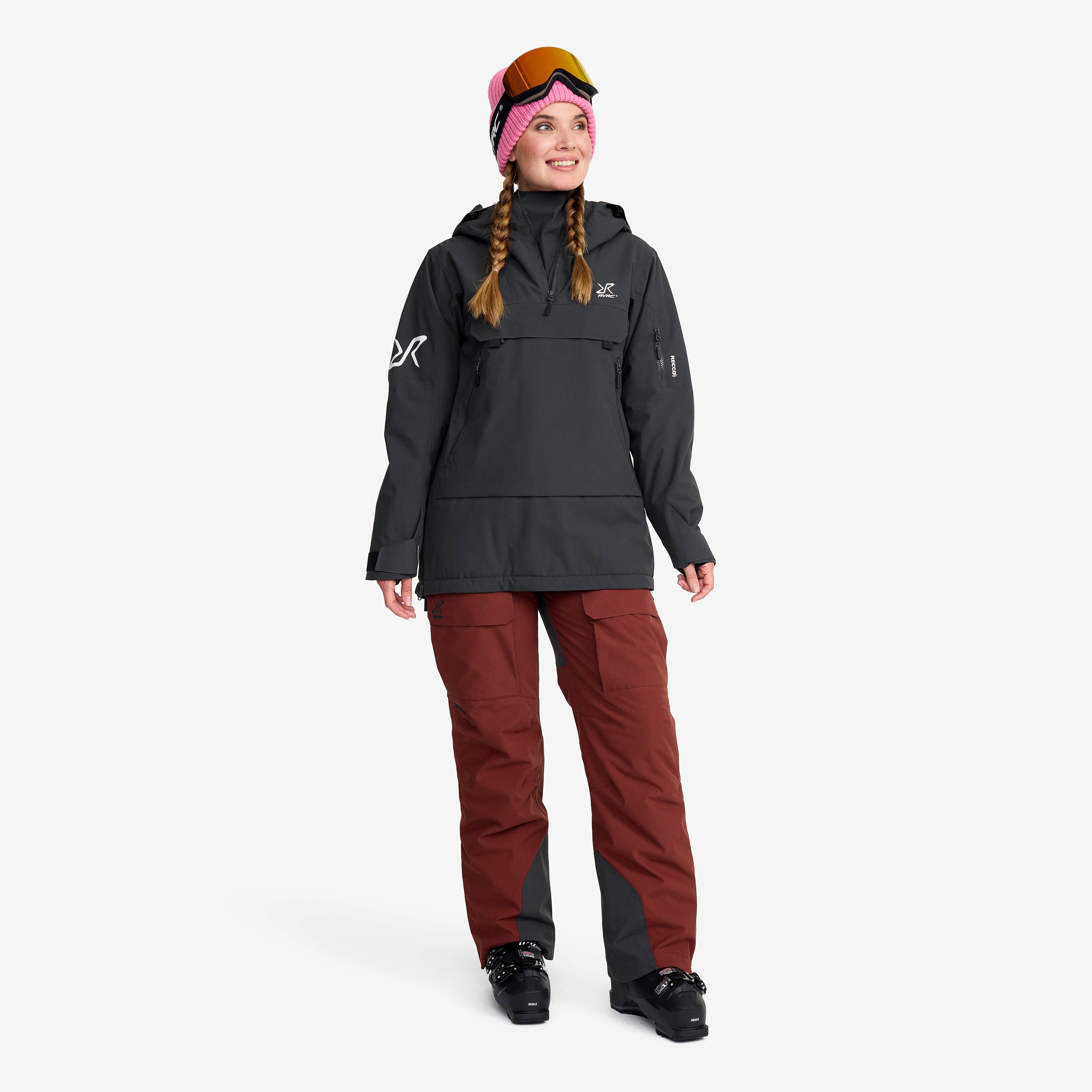 Halo 2L Insulated Ski Anorak Dame Anthracite