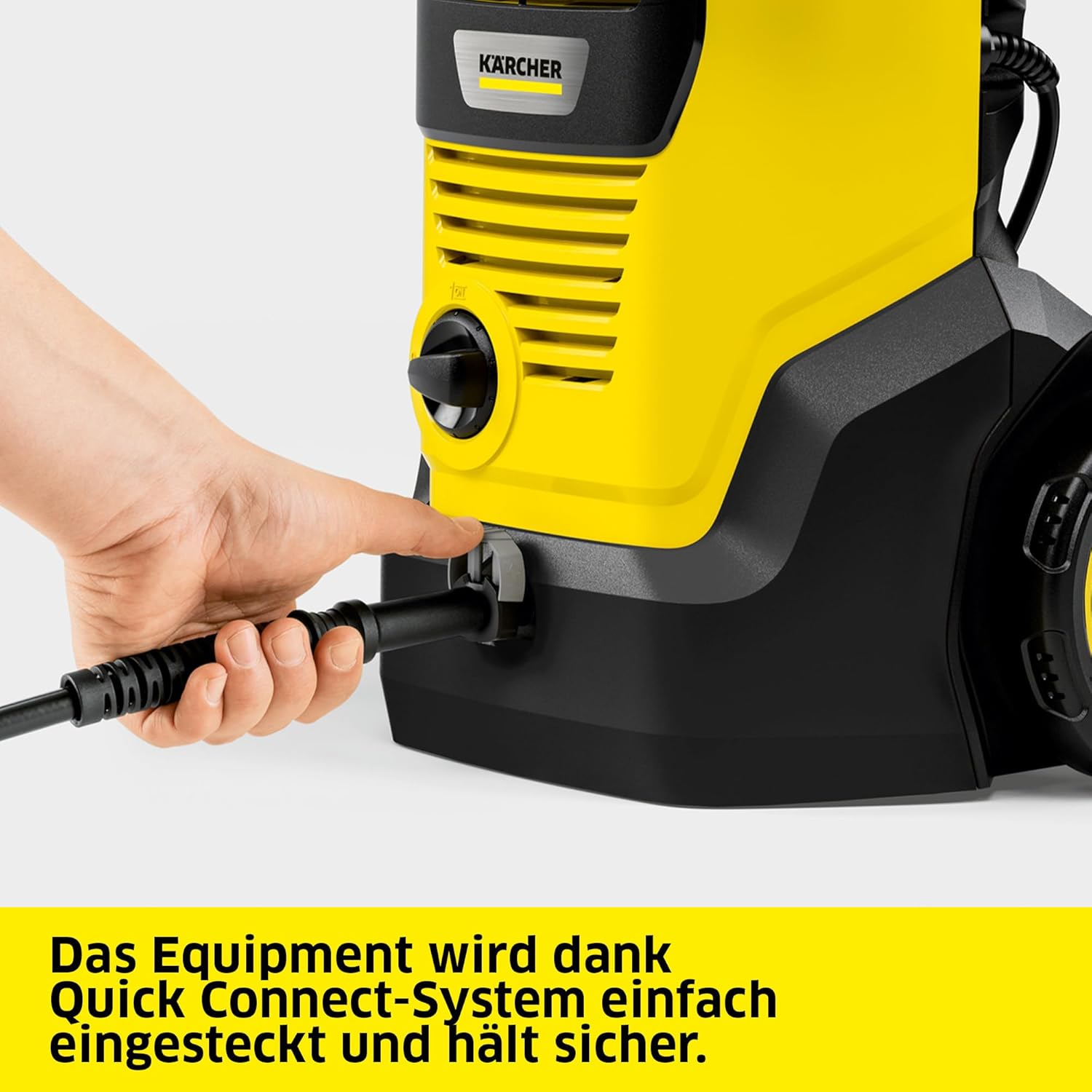 Kärcher Hochdruckreiniger K 5 FJ, Druck: max. 145 bar, Fördermenge: 500 l/h, Flächenleistung: 40 m²/h, Wasserfilter, Gewicht: 6,3 kg, HD-Pistole, HD-Schlauch, Dreckfräser, Vario Power Jet, Schaumdüse