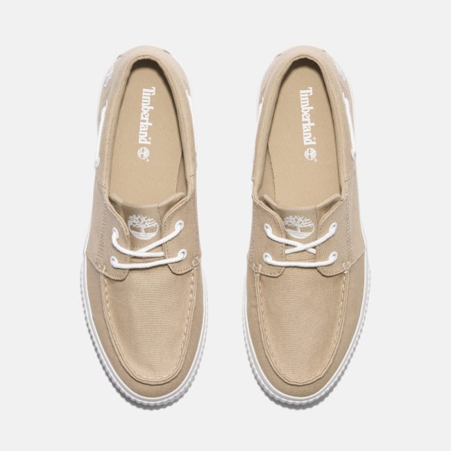 Sneaker Bassa Stringata da Uomo in beige