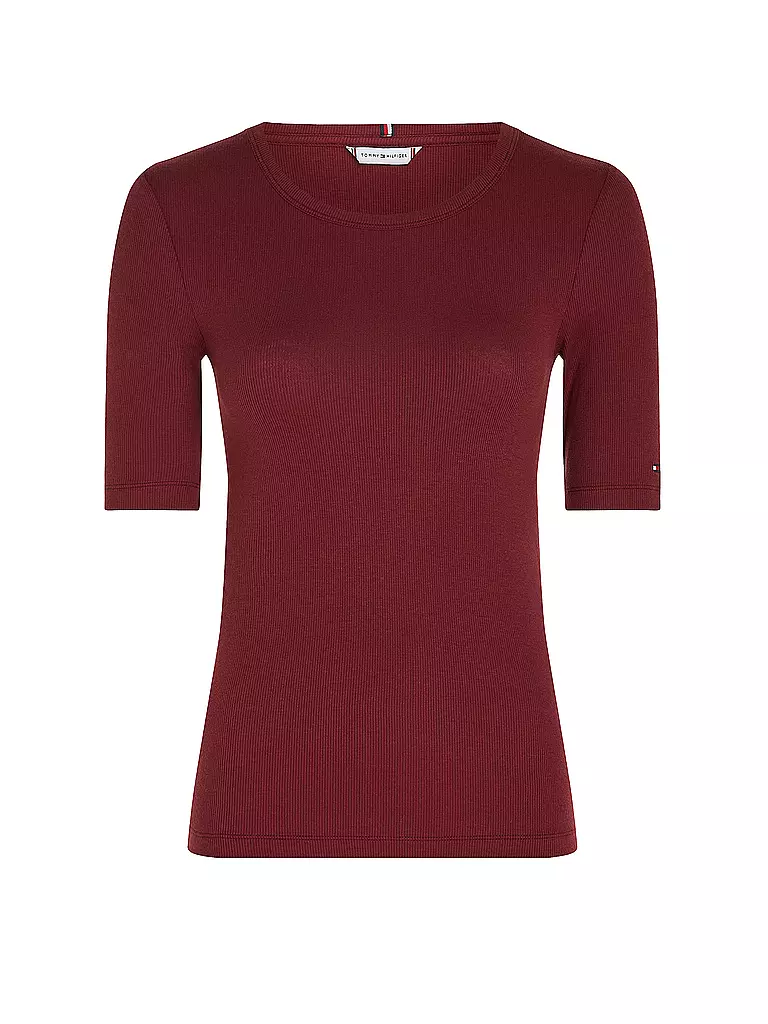 TOMMY HILFIGER T-Shirt dunkelrot