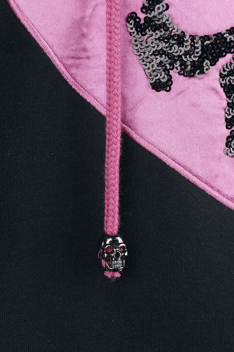 Sweat à Capuche Crâne en Sequins | Rock Rebel by EMP Sweat-shirt à capuche